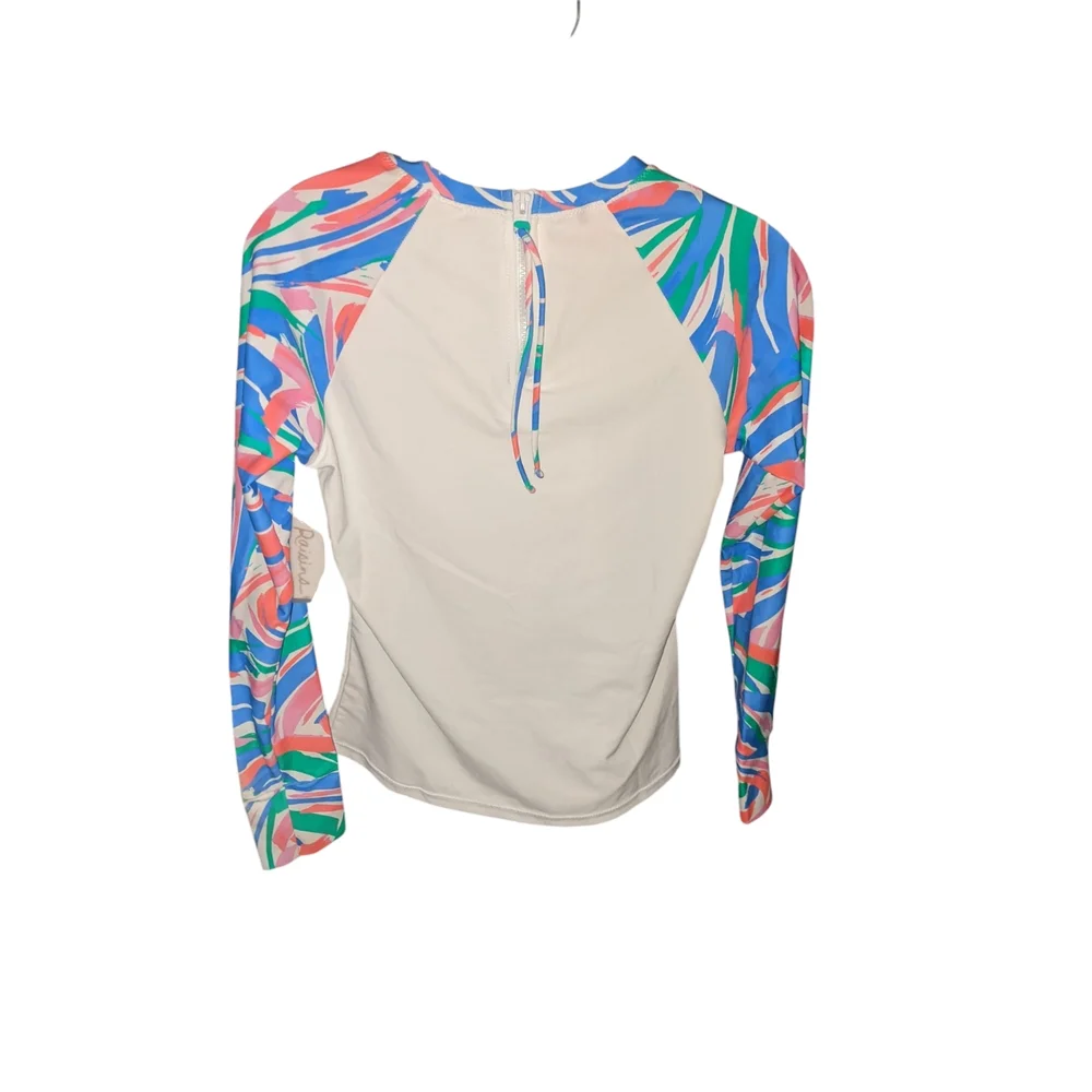 Raisins Swim Wear Co. White Cream Raglan Long Sleeve Size Medium - Picture 2 of 4